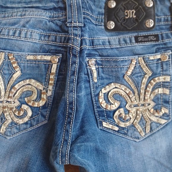 Miss Me Thick Stitch Bootcut Jeans Size 27x33 - Picture 2 of 16